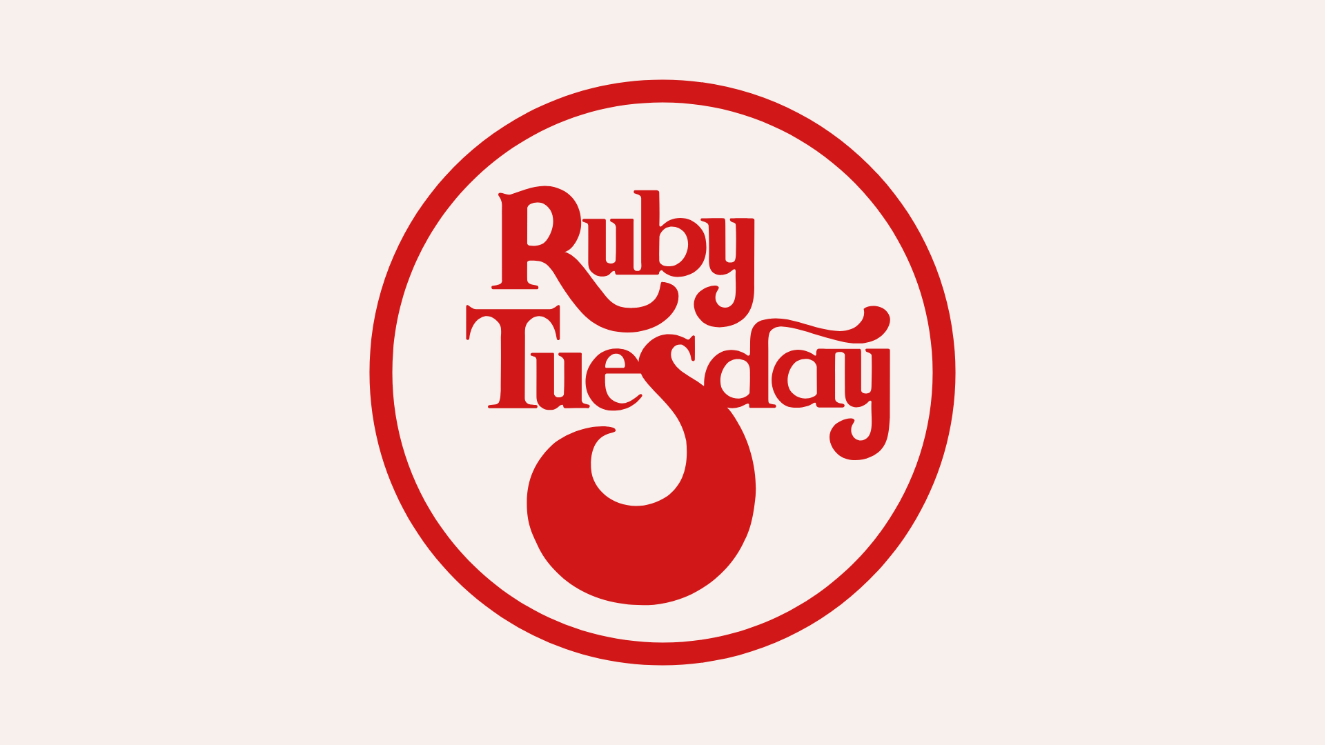 ruby tuesday logo on brown background